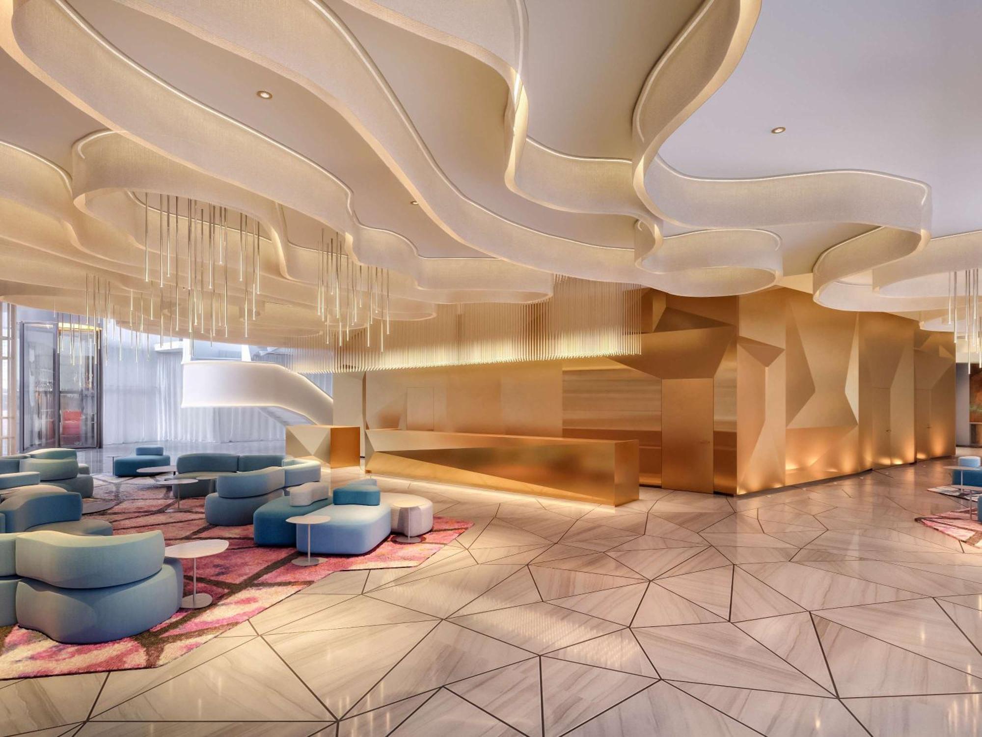 Moevenpick Hotel & Apartments Ghala Mascate Extérieur photo The lobby of the hotel